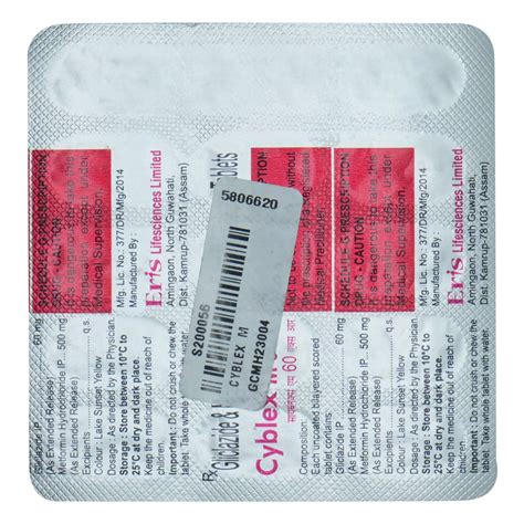 Mclazide-M 60 XR Tablet 10's Price, Uses, Side Effects, Composition ...