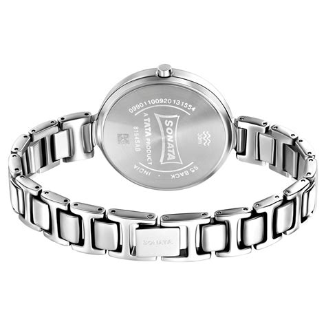 Buy Online Sonata Workwear Black Dial Women Watch With Metal Strap ...