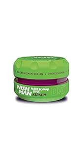 Nishman Hair Styling Hair Wax Keratin: Gloss Finish | Water Soluble ...