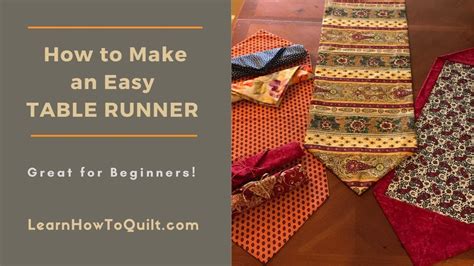 Sewing a Table Runner YouTube 的图像结果