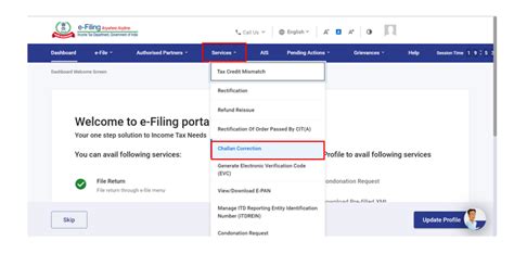 Challan Correction Request User Manual | Income Tax Department