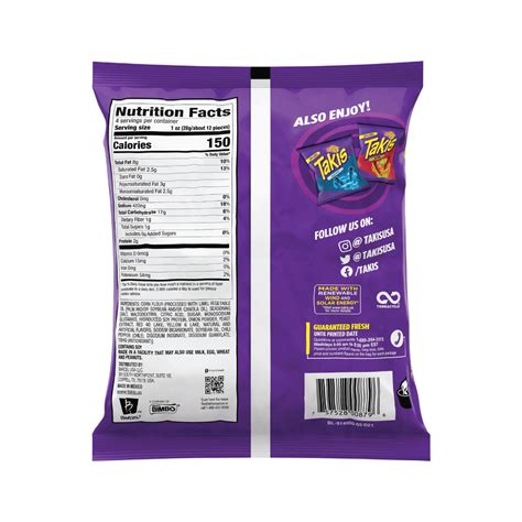 Takis Fuego Nutrition Facts Label | Besto Blog