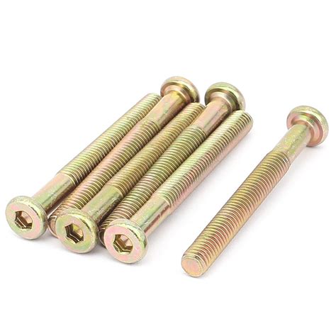 Generic M8 x 70mm Male Thread Hex Socket Head Cap Screw Bolt Bronze ...