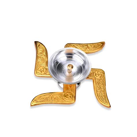 Brass Swastik Diya – Sacred Pooja Diya for Diwali, Prosperity – MaxSmile