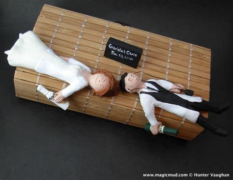 Drunk Bride and Groom Wedding Cake Topper