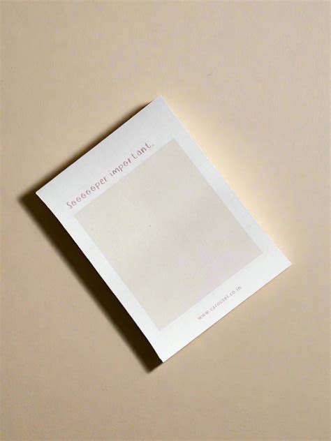 Memopad | Sooper important – Carousel