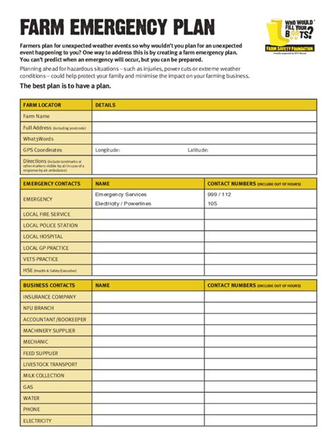 Fillable Online Farm-Emergency-Plan-Template1020.pdf Fax Email Print ...