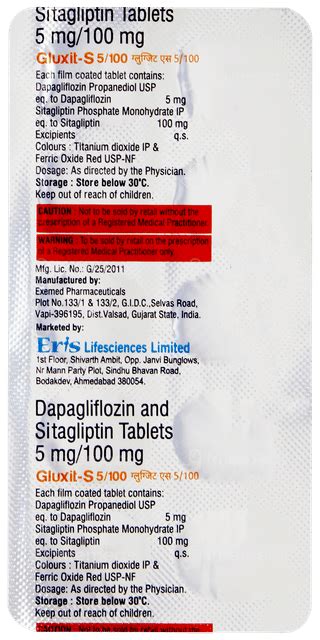 Gluxit S 5100 Mg Tablet 10 - Uses, Side Effects, Dosage, Price | Truemeds