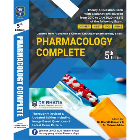 A Complete Book Of Pharmacology by Dr. Bharath Kumar V D, Dr. Shivani ...