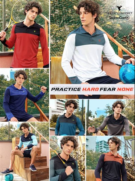 TechnoSport Polo Neck Full Sleeve Dry Fit T-Shirts for Men OR-16 ...