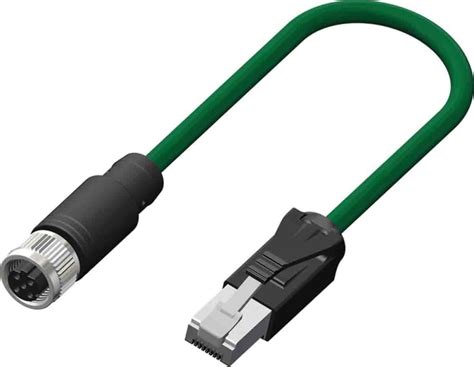 RS PRO | RS PRO, 2m Cat5e, Green M12 to Female RJ45 Male Shielded ...