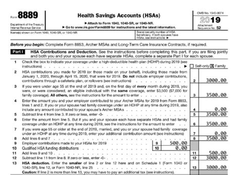 2019 HSA Form 8889 - How to and Examples | HSA Edge