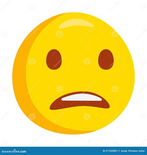 Worried Emoji Icon Illustration. Sadface Vector Symbol Emoticon Design Doodle Vector Stock ...