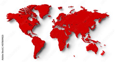 Image result for World Map 3D View