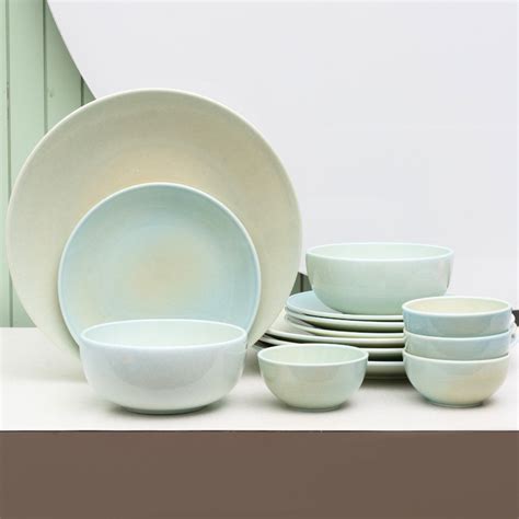 JCPL Reactive Forest Green Porcelain Dinner Set | Set of 14 Pcs – Rasoi ...