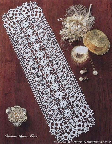 Image result for Crochet Rectangle Doily Pattern
