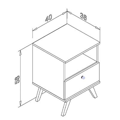 BURÓ 1 CAJÓN RT 3019 COLOR BLANCO 58 x 40 x 38 CM | The Home Depot México