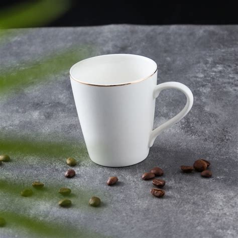 Wonder Mug 180 Ml Set Of 6 Pcs - With Gold Rim + White – Raj Imports