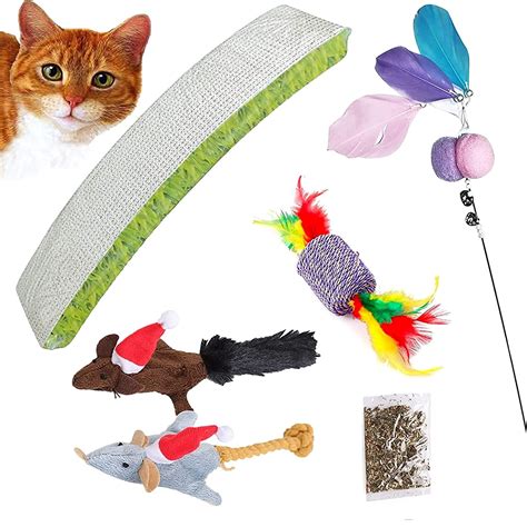 Buy Emily Pets Cat Toys Cat Scratcher Card Board Toy Combo-Feather Cat ...