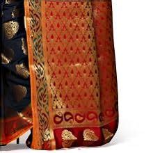 MIMOSA Women's Kanchipuram Silk Saree With Un-stitched Blouse (161-BLK ...
