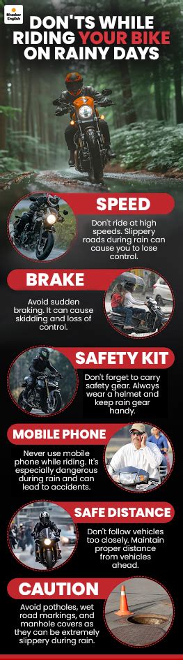 Riding bike in rain is risky