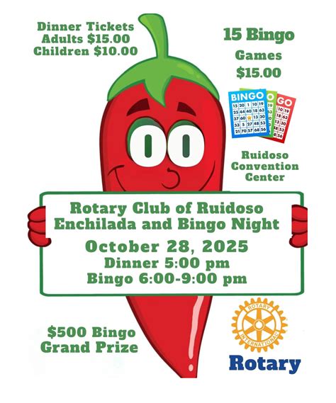 Rotary Club of Ruidoso 50th Annual Enchilada Dinner & Bingo Night ...