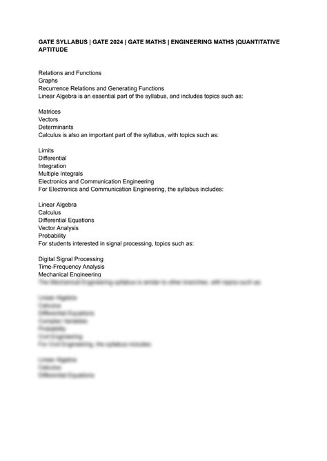 Image result for Gate Maths Syllabus