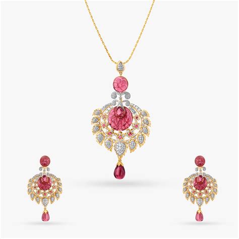 Dazzling Diamond Pendant and Earrings Set