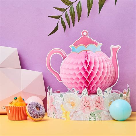 Buy WILLBOND Floral Tea Party Centerpiece Princess Party Decorations ...