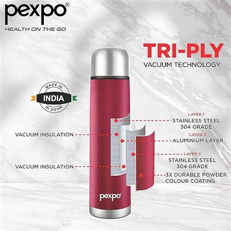 AM2788 Pexpo Flamingo Thermo SS Water Bottle Vaccum Insulated 750ml ...