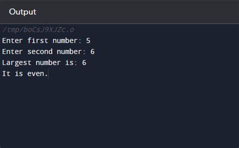 Write a Program to find the accept two numbers and check if the ...