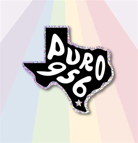Puro 956 Texas Holographic Glitter Sticker | RGV Rio Grande Valley - Mariam El-Haj's Ko-fi Shop