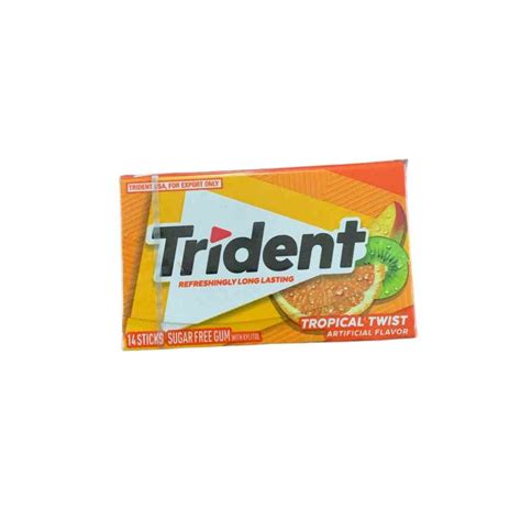 Trident Tropical Twist Sugar Free Gum 14 Sticks| 60 minute delivery ...