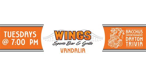 Trivia Night Is Back at Wings Vandalia!!! On The Patio Weather ...