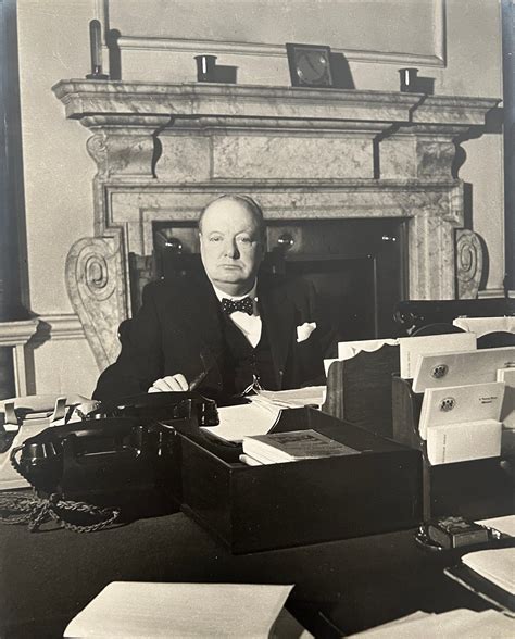 WINSTON CHURCHILL (1874-1965) MR. CHURCHILL AT HIS DESK AT N°.10 DOWNING ST.