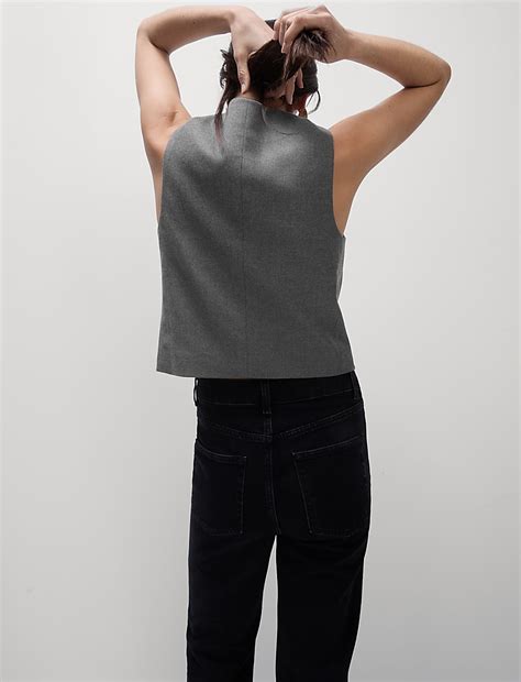 Buy Flannel Tailored Waistcoat at Marks & Spencer