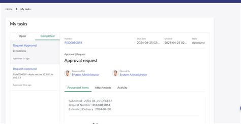 Image result for ServiceNow Approval Request