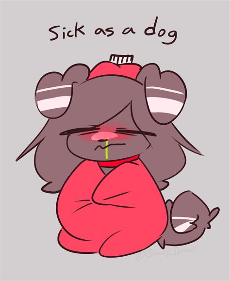 (art by me) "sick as a dog" : r/furry