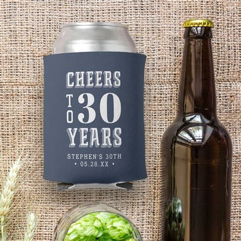 Custom Cheers Milestone Birthday Can Cooler | Zazzle | Milestone ...