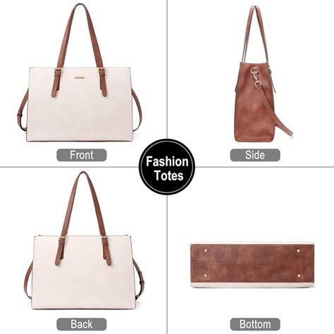 Buy CLUCI Laptop Bag for Women Vegan Leather 15.6 inch Briefcase Tote ...