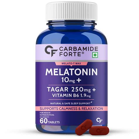 Carbamide Forte Melatonin 10 mg Sleeping Pills with Tagar 250 mg ...