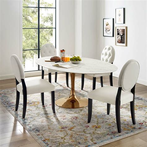 Marble Top Oval Dining Table at Leah Coote blog