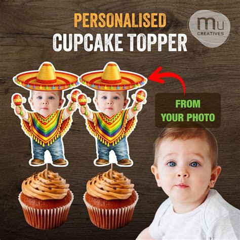 Buy Custom Sombrero Cupcake Toppers | Mexican Fiesta Party ...