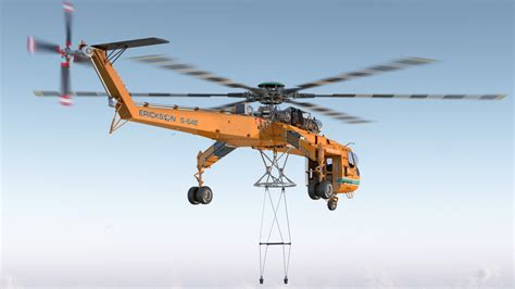 3D Heavy-Lift Sikorsky S-64 Skycrane Helicopter Rigged | 3D Molier ...