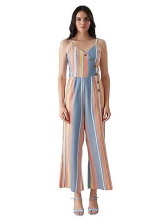 Buy The Souled Store Buy TSS Originals: Striped Coral Jumpsuit Online ...