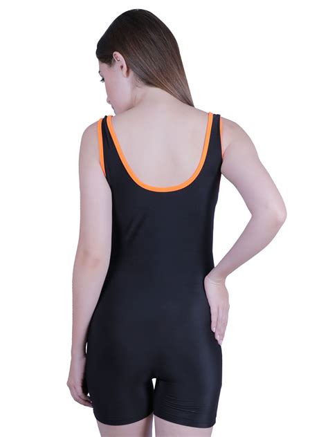 Buy Cukoo Padded Black with Neon Orange Serpentine Stripe Single Piece ...