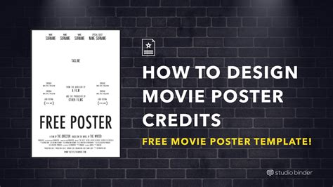 How to Make a Movie Poster [with Free Movie Poster Credits Template ...