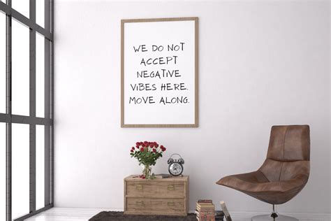 Buy No Negative Vibes Print, Digital Download, Quote Wall Art ...