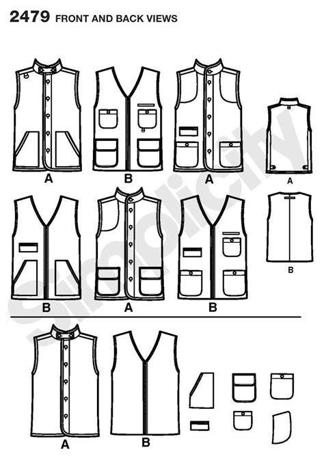 Image result for Free Printable Vest Pattern