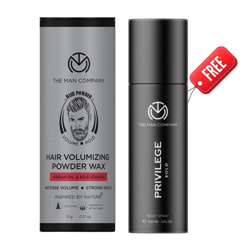 The Man Company Hair Volumizing Powder Wax | Argan Oil & Rice Starch